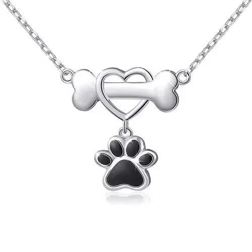 Cute Fashion Dog's Paw Love Necklace For Women