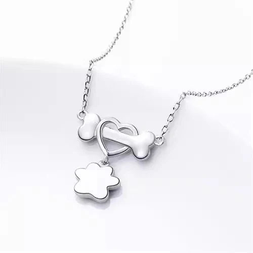 Cute Fashion Dog's Paw Love Necklace For Women