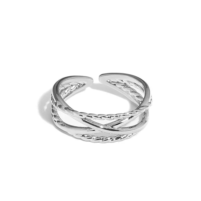 Irregular Pleated Ring Adjustable Ring