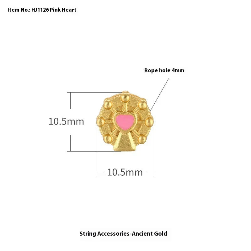 Alluvial Gold Ancient Yellow Gold Lucky Beads Diy Accessories