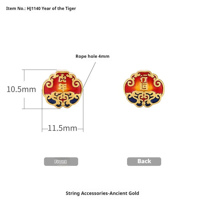 Alluvial Gold Ancient Yellow Gold Lucky Beads Diy Accessories