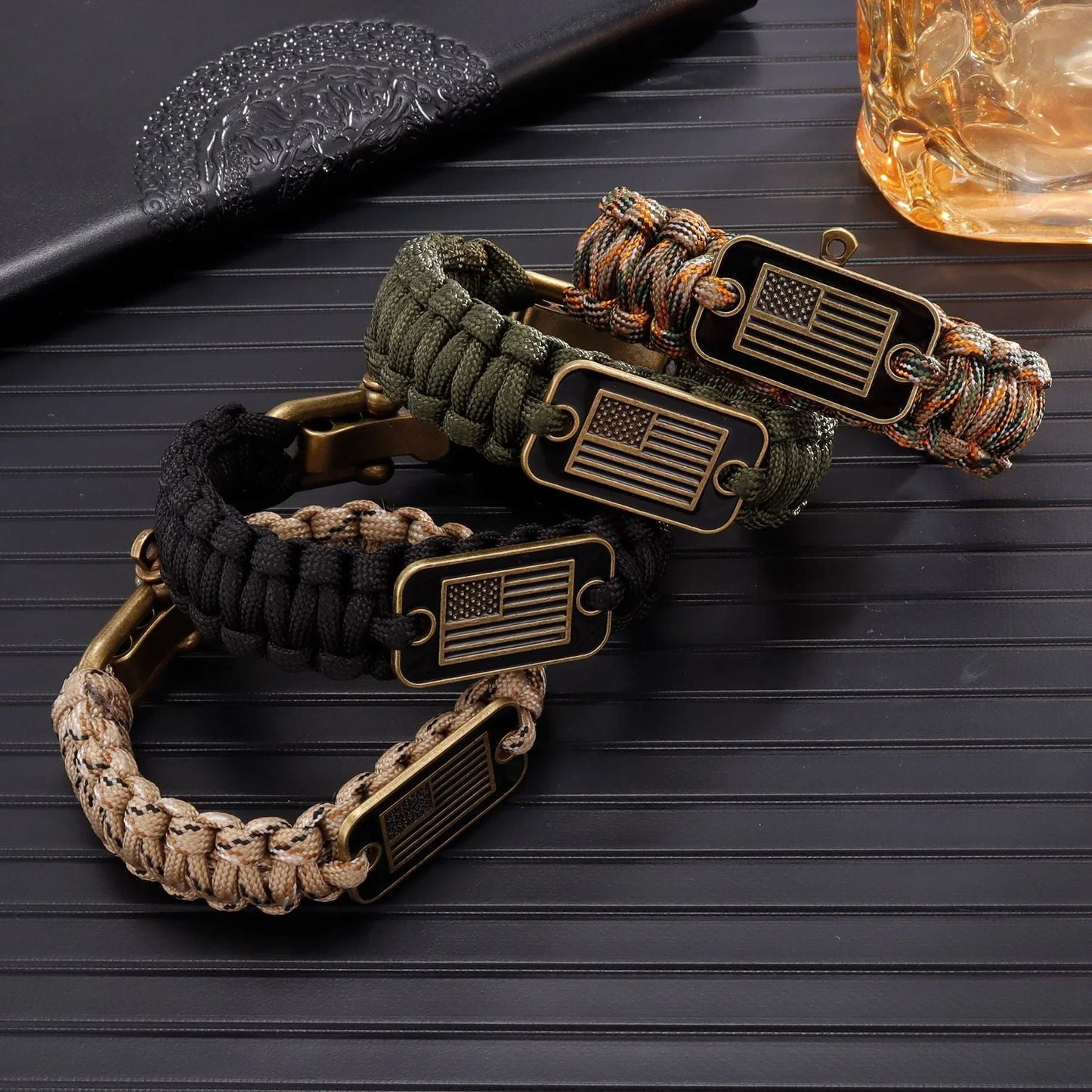 Outdoor Paracord Bracelet Survival Zinc Alloy