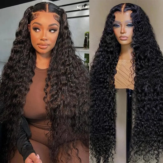 Brazilian Transparent preplucked curly wigs
