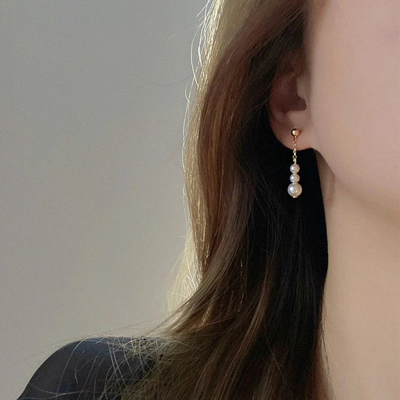 Pearl Earrings Long Tassel Eardrop Earring