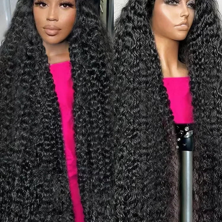 Lace Front Human Hair Curly Wigs